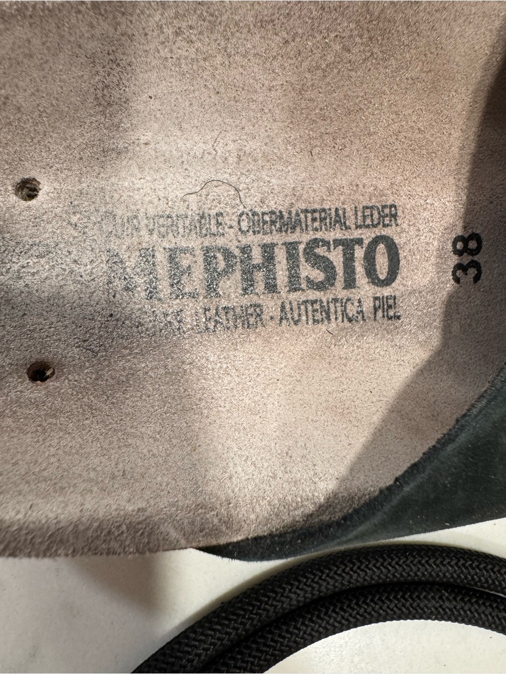MEPHISTO “Helena Spark” black nubuck slide sandals, rhinestones on straps, 8 - Picture 10 of 16